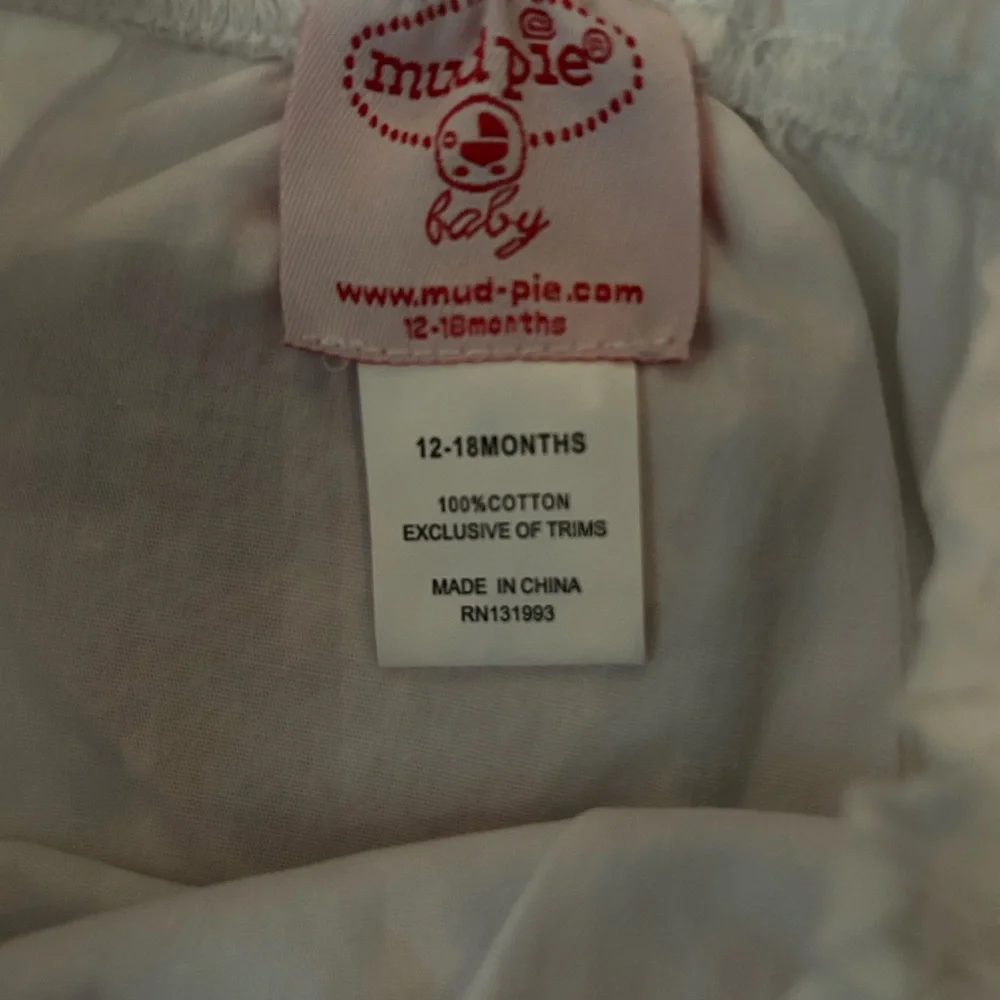 Mud Pie Red and White 'I Love Santa' Diaper Cover
